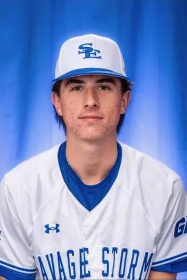 Caden Janvrin in a Southeastern Oklahoma State Savage Storm uniform